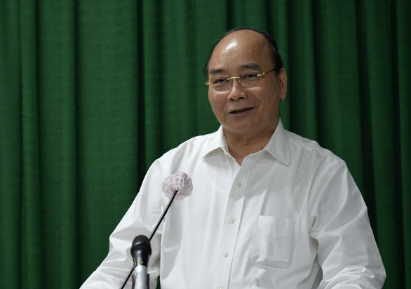 Chủ tịch nước Nguyễn Xuân Phúc tại buổi tiếp xúc cử tri - Ảnh: TỰ TRUNG