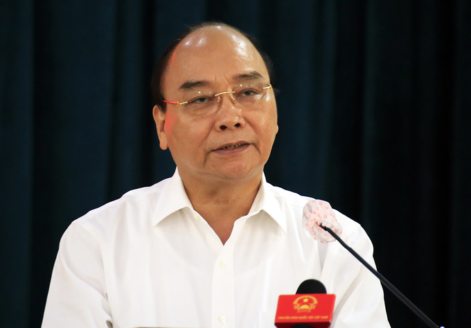 Chủ tịch nước Nguyễn Xuân Phúc phát biểu tại buổi tiếp xúc cử tri huyện Củ Chi