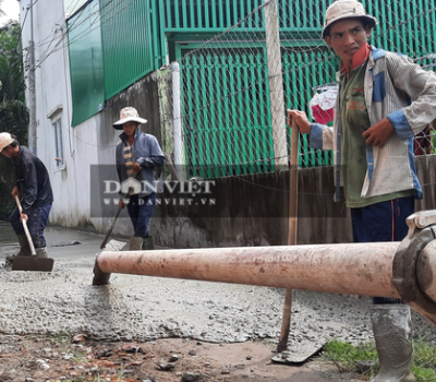 Tuyến hẻm 35 đường Nguyễn Thị Da, ấp 4 xã Bình Mỹ đã được bê tông hóa vào ngày 27/5. Ảnh: Quang Phương.